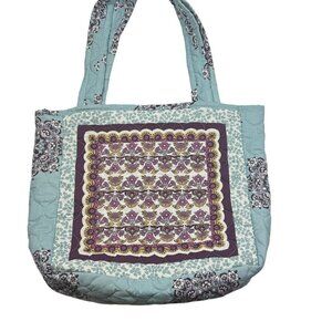 100% Cotton Quilted Floral Large Boho Tote Bag